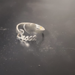 Custom Sterling Silver Name Ring