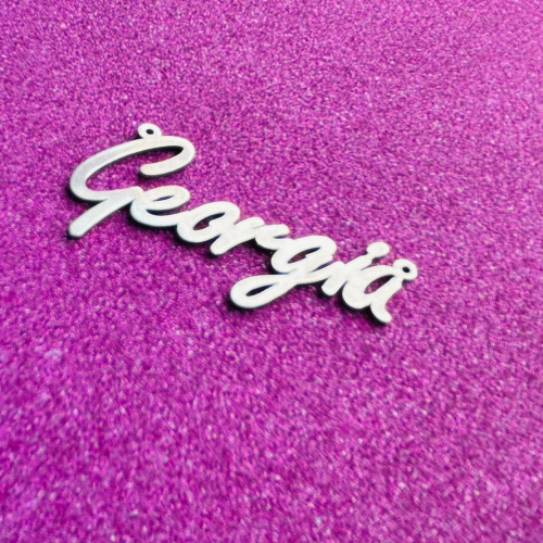 Custom Engraved Sterling Silver Name Necklace